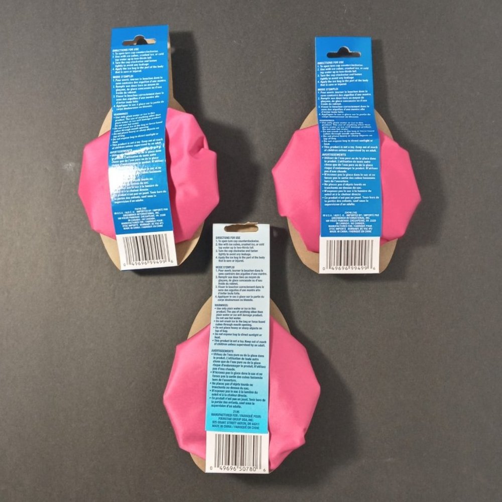 🟤 $ 7.00 PAIN RELIEF ICE PACK REUSABLE WATER/ICE LOT OF 3